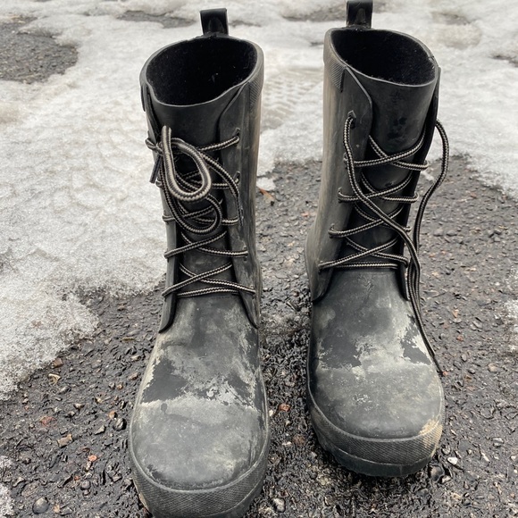 RAIN BOOTS Booties . Lace up - Picture 1 of 5